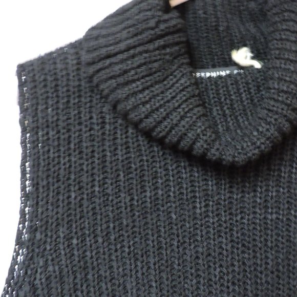 JOSEPHINE CHAUS women's turtle neck, sleeveless, sweater M  blk - Picture 1 of 6